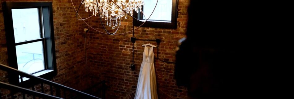 wedding dress at the canal venue