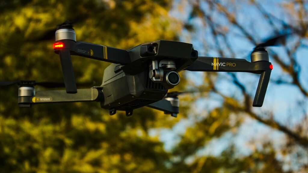 Drone wedding videography in Indianapolis capturing venue aerial view
