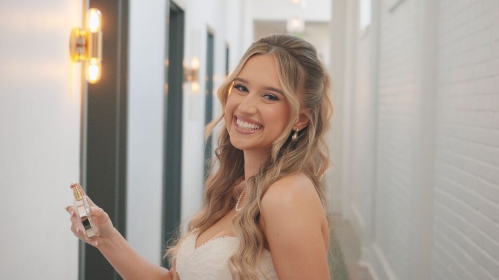 Star getting ready for her wedding day with Zach.