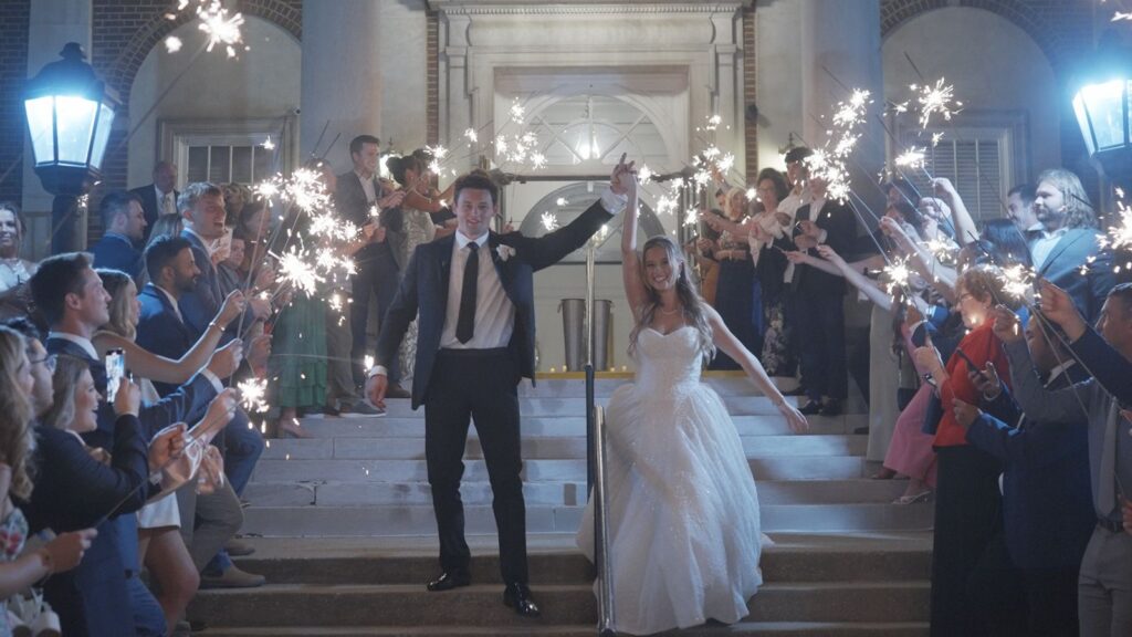Grand exit at the Olmsted Wedding Venue in Louisville, Kentucky.