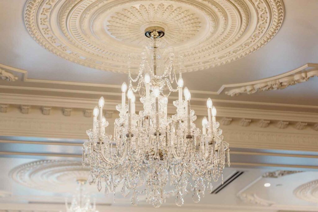 French-lick chandelier at Hotel Carmichael