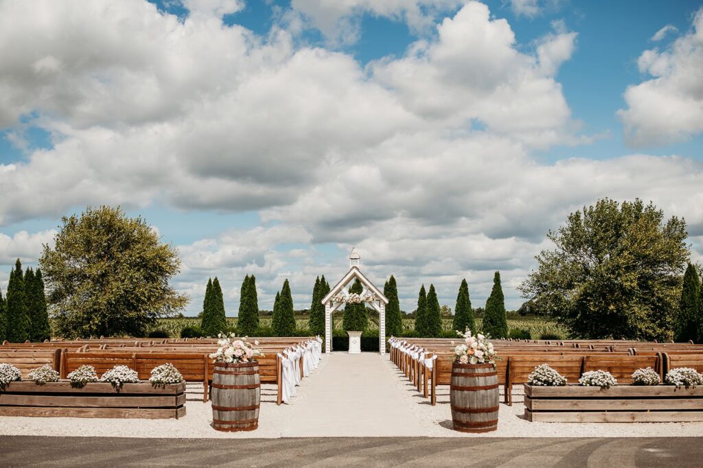 Indiana Wedding Ceremony at White Willow Farms.