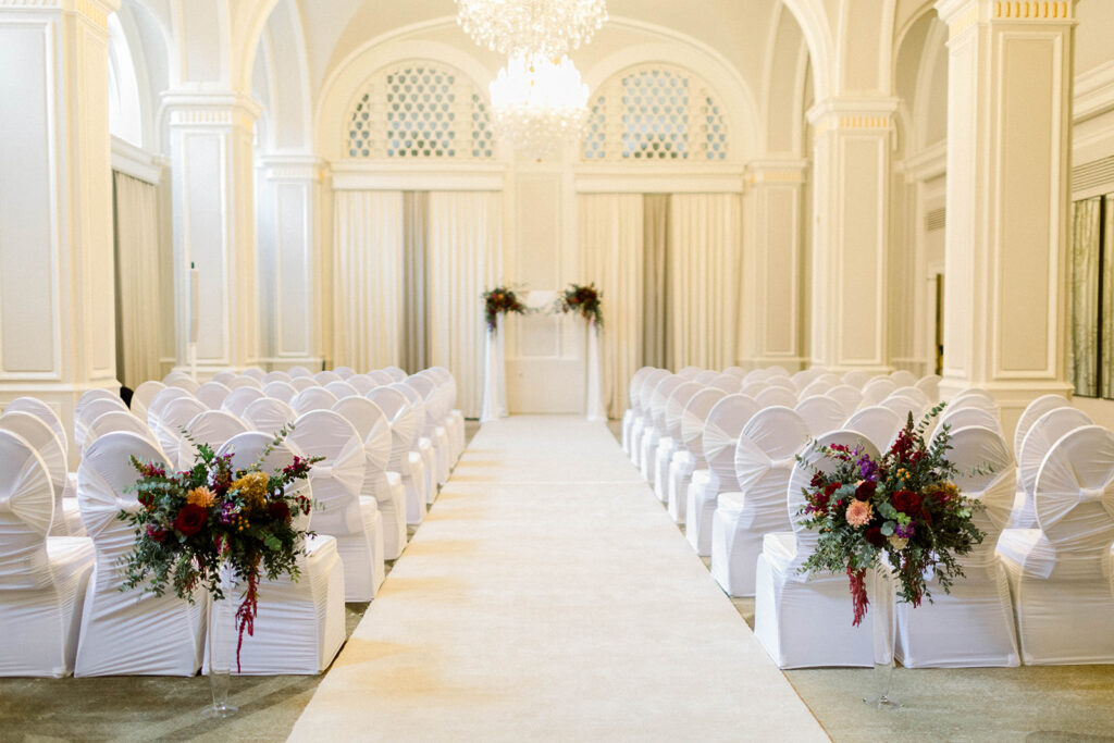 Omni Severin Chapel room shot down the aisle. perfect wedding venues in indianapolis